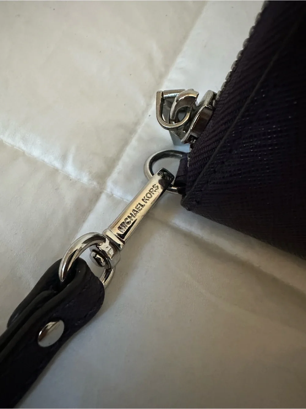 Michael Kors Plum Saffiano Studded Wallet